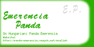 emerencia panda business card